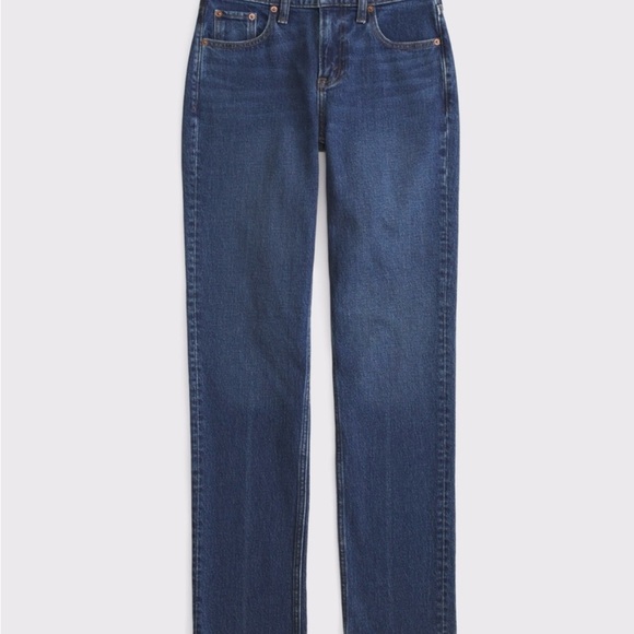 Abercrombie & Fitch Curve Love Mid Rise 90s Straight Jeans Size 31 | 12r - Picture 2 of 5